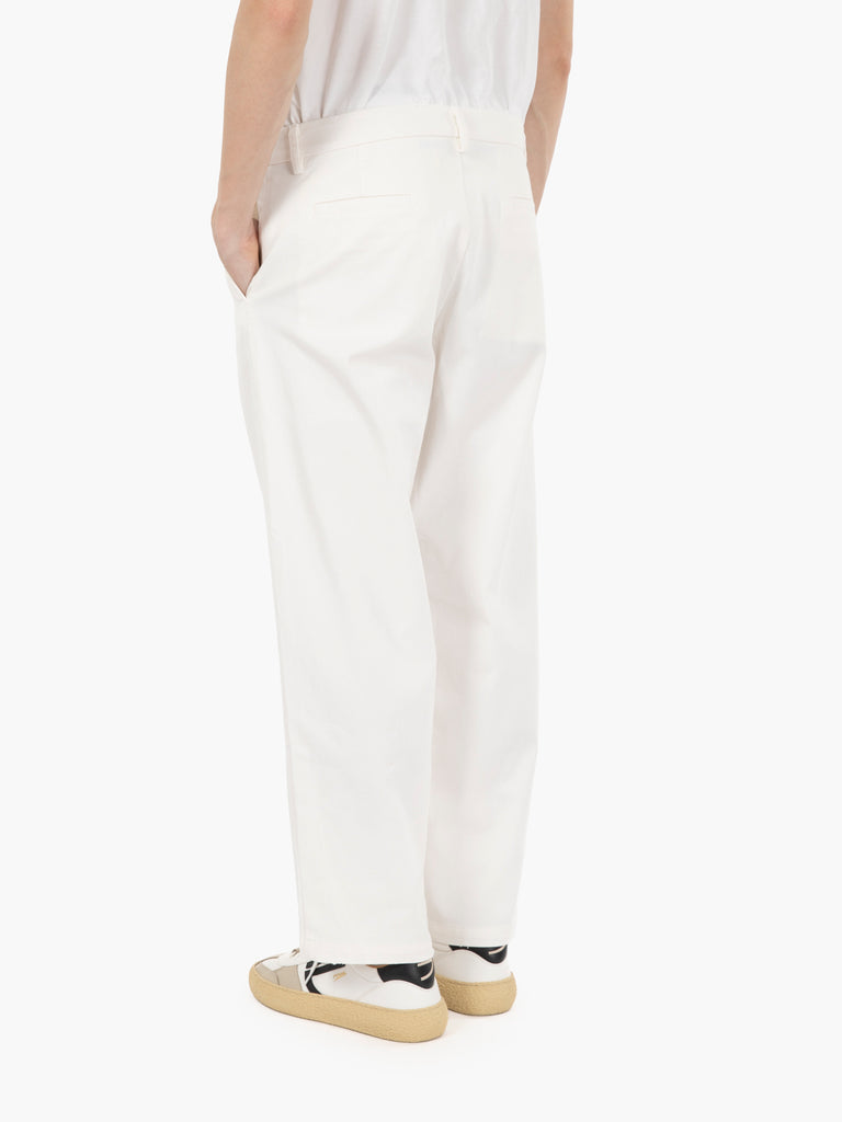 BEAUCOUP - Pantaloni con abrasioni off white