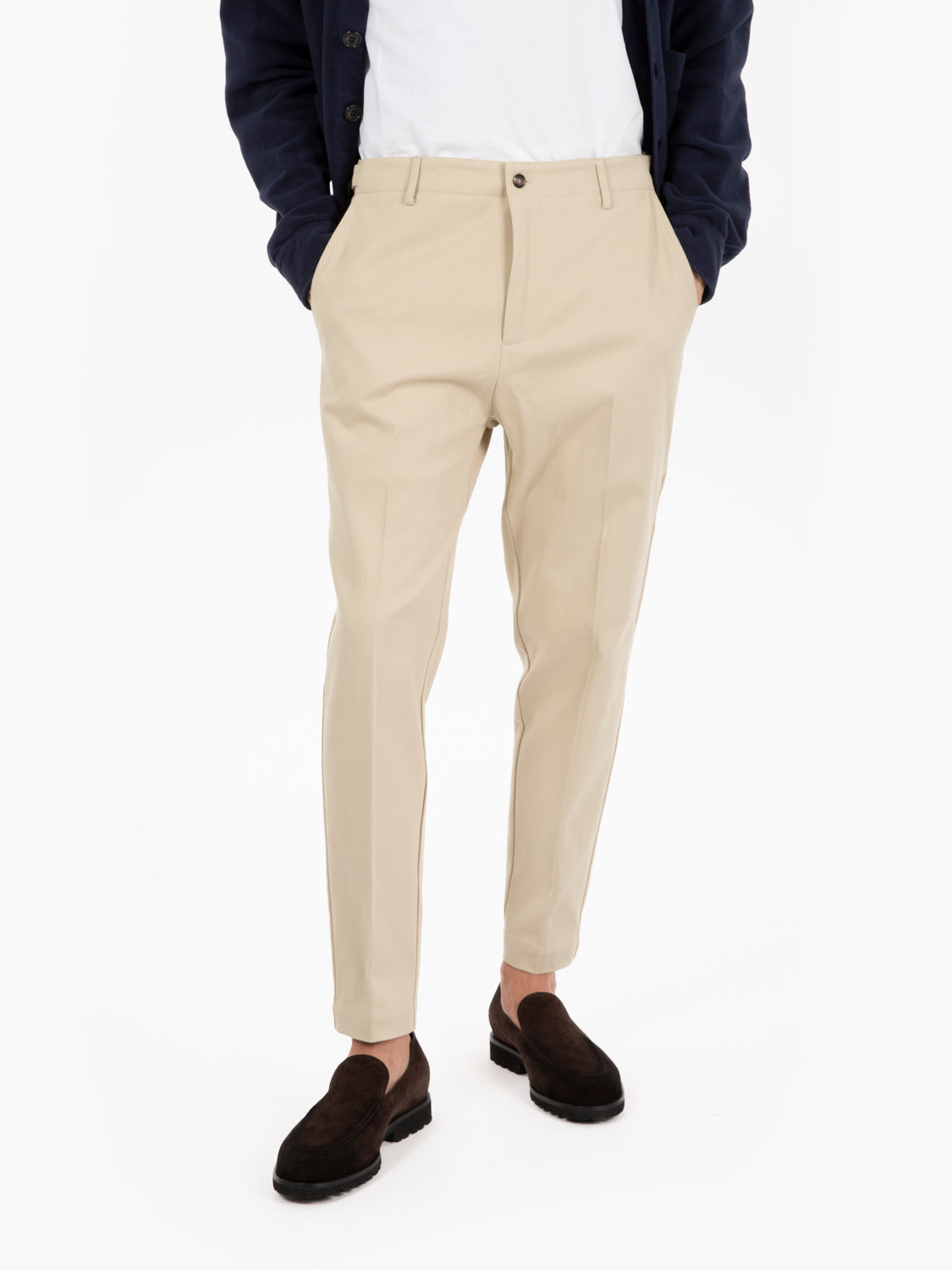 Pam beige cotton trousers