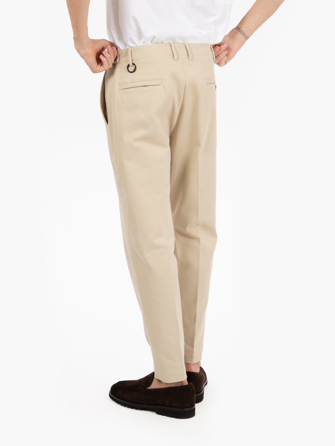 Pam beige cotton trousers