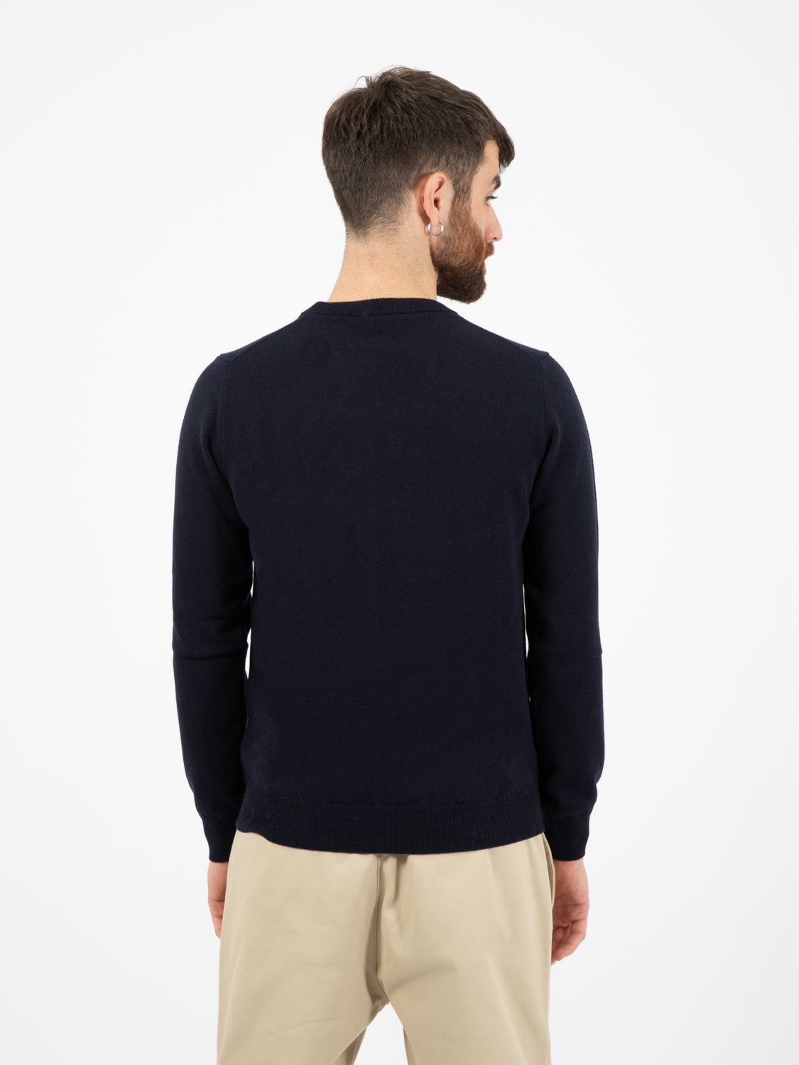 Maglione basico girocollo blu scuro