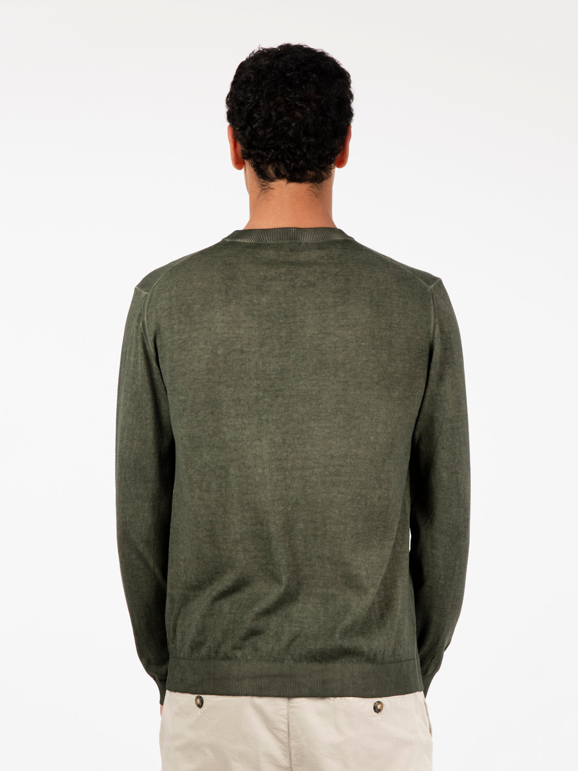 Maglione leggero basico verde militare