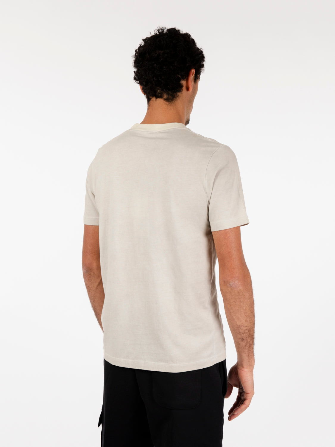 Old beige basic short-sleeved t-shirt