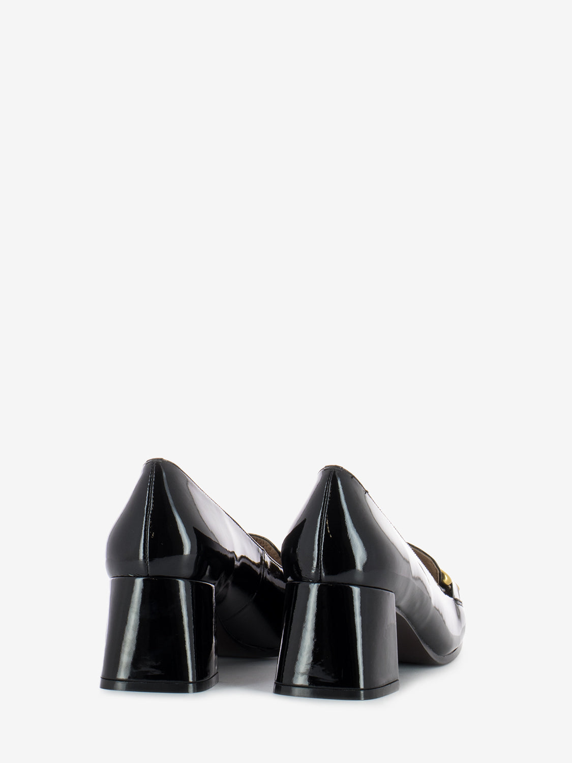 Mocassini con tacco Valencia nero vernice