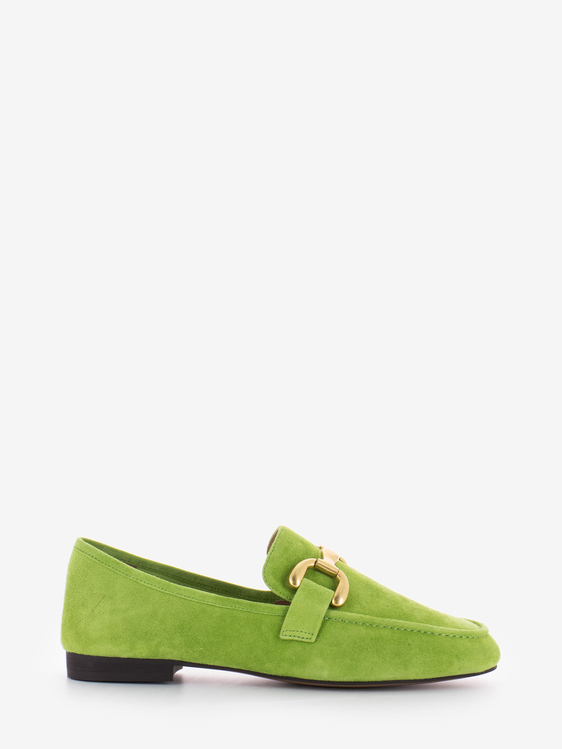Pistachio suede loafers