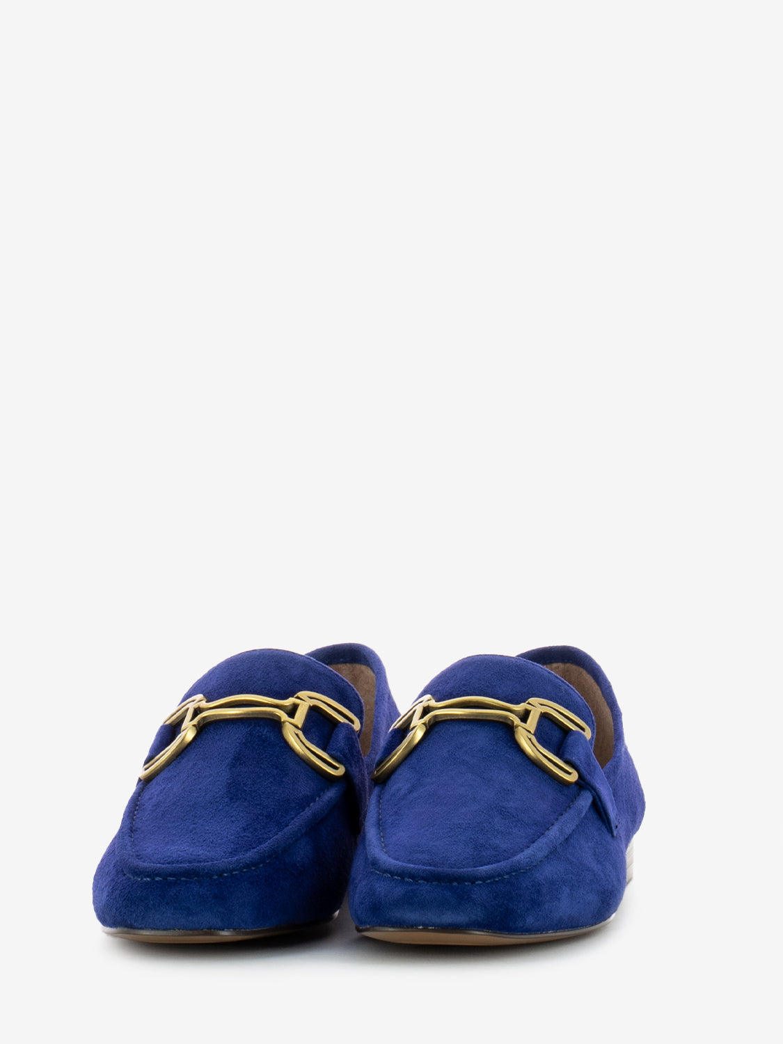 Zagreb suede moccasin with blue clamp