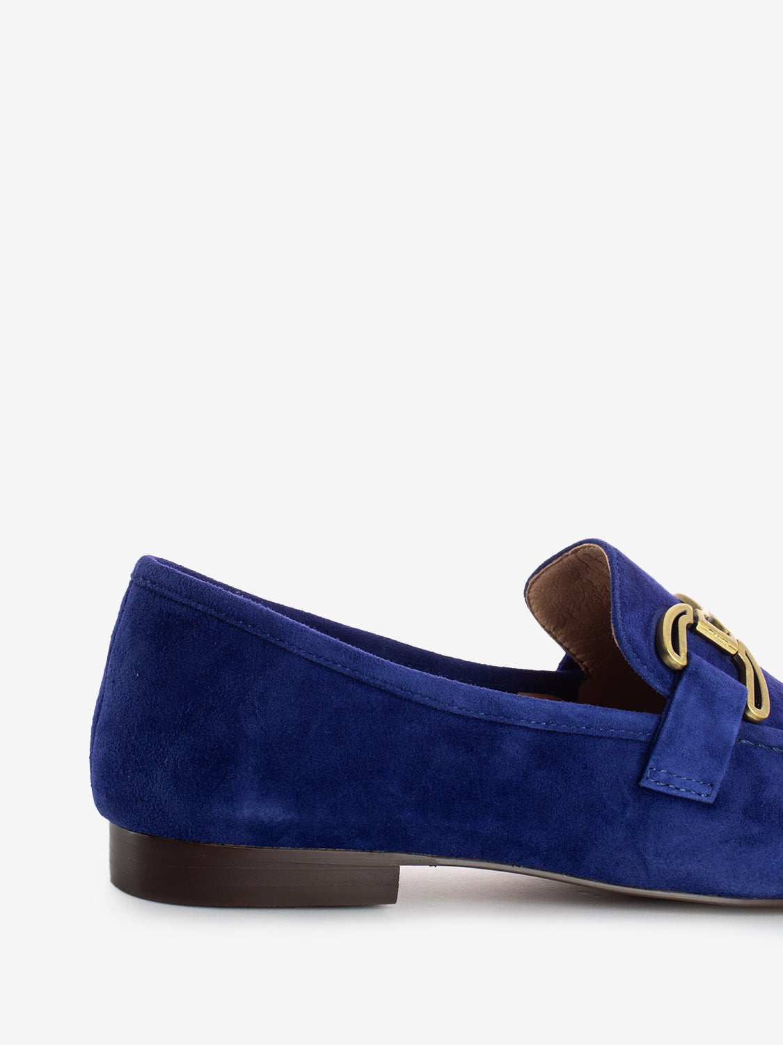 Zagreb suede moccasin with blue clamp