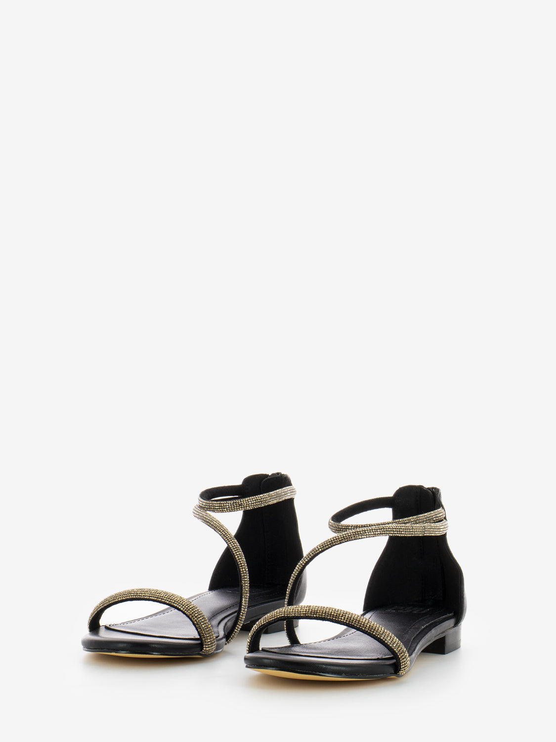 Sandali bassi glitter rame