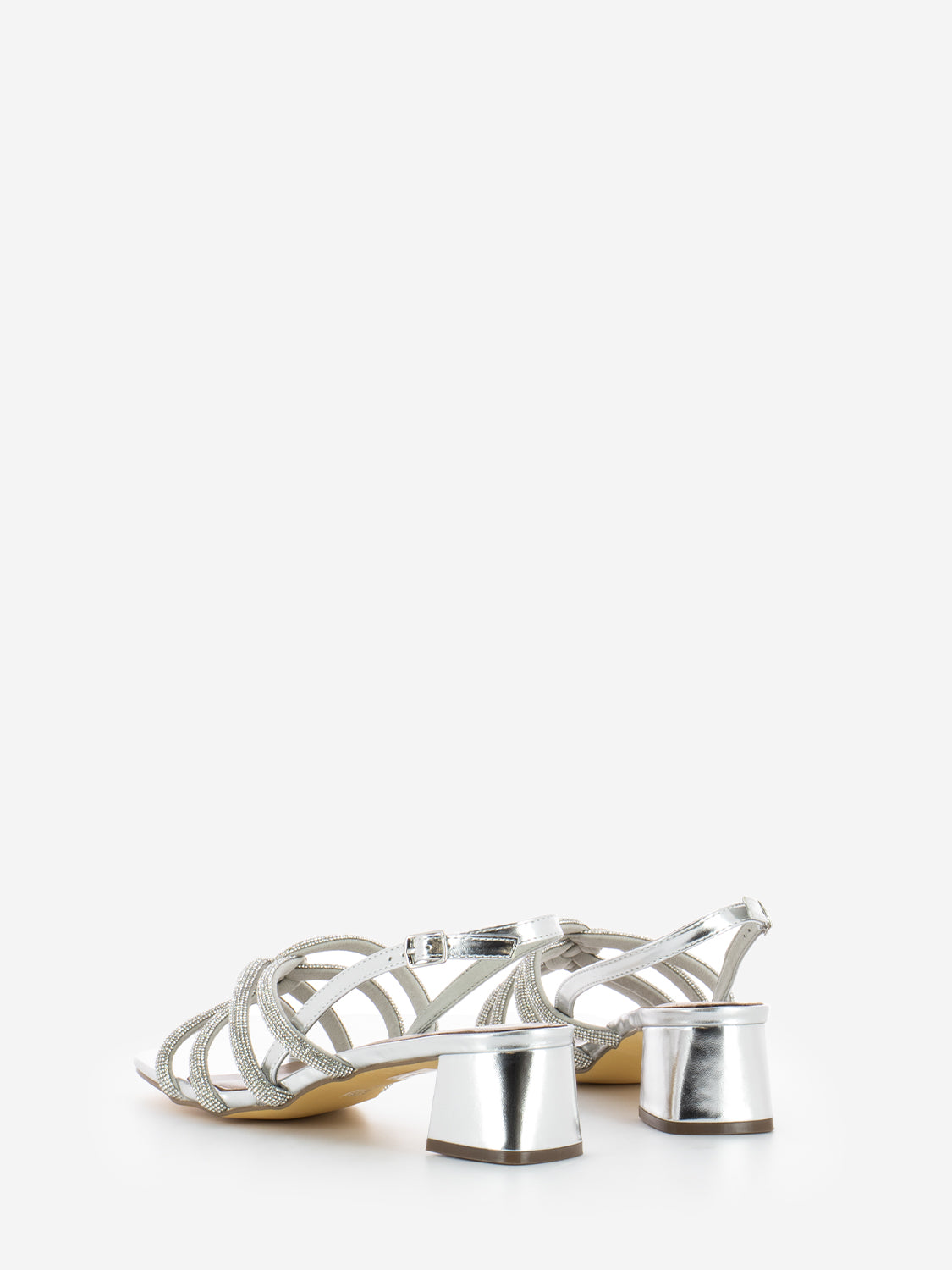 Callie sandals with silver micro rhinestones