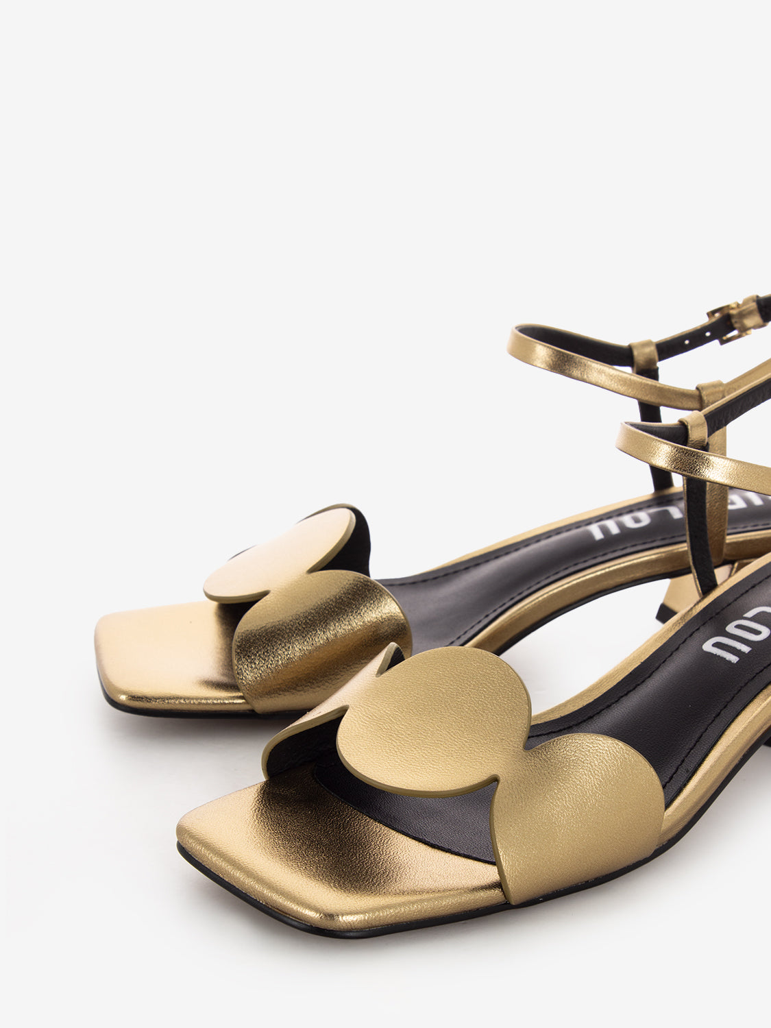 Onami platinum heeled sandals