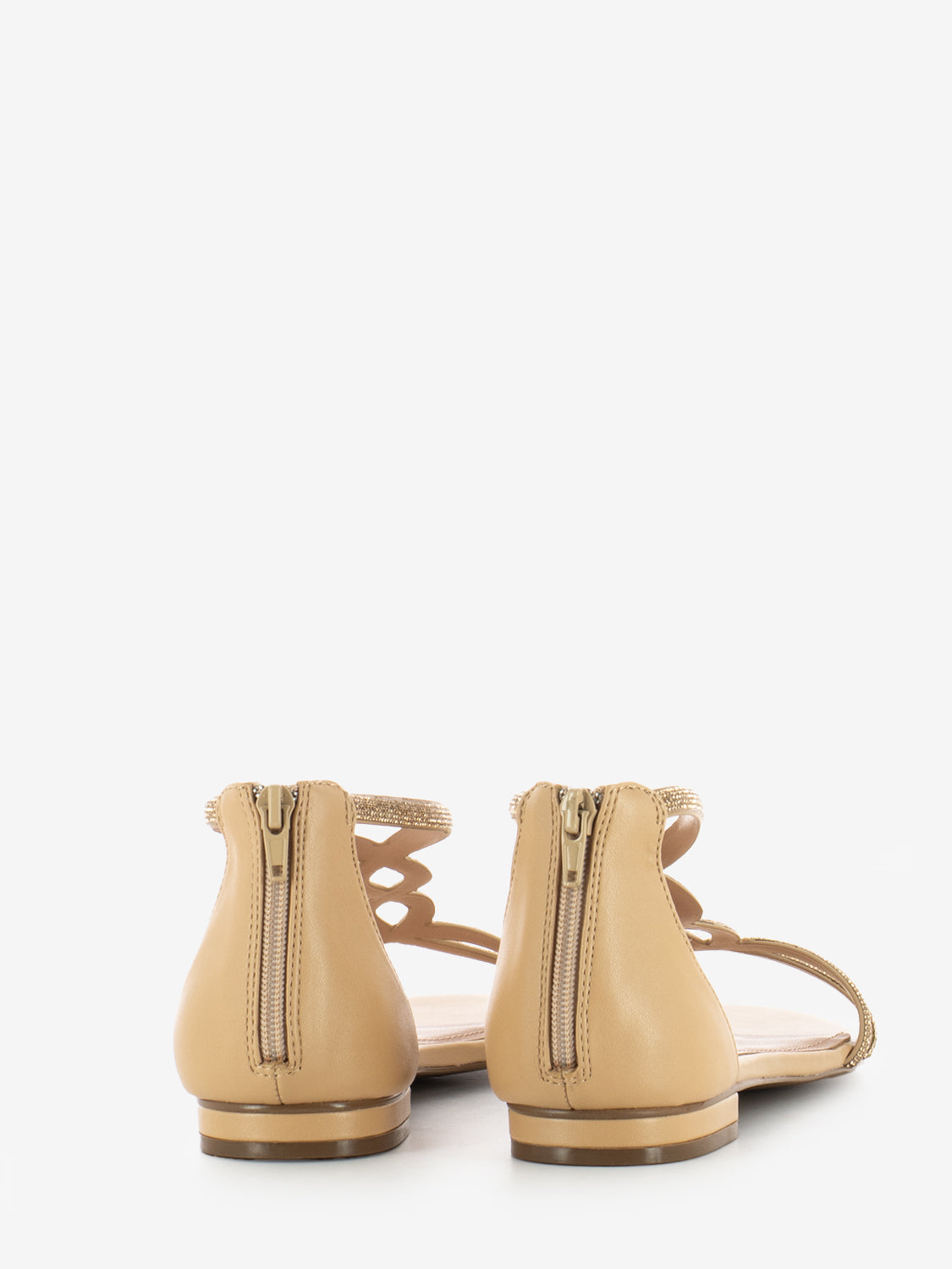 Nude Glitter Sandals