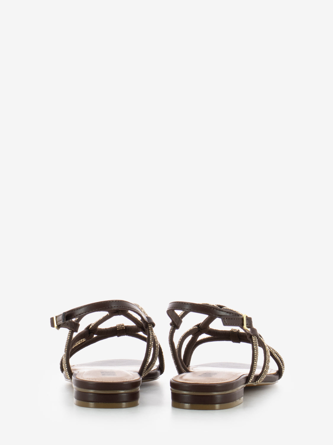 Liv sandals with shiny dark brown stones
