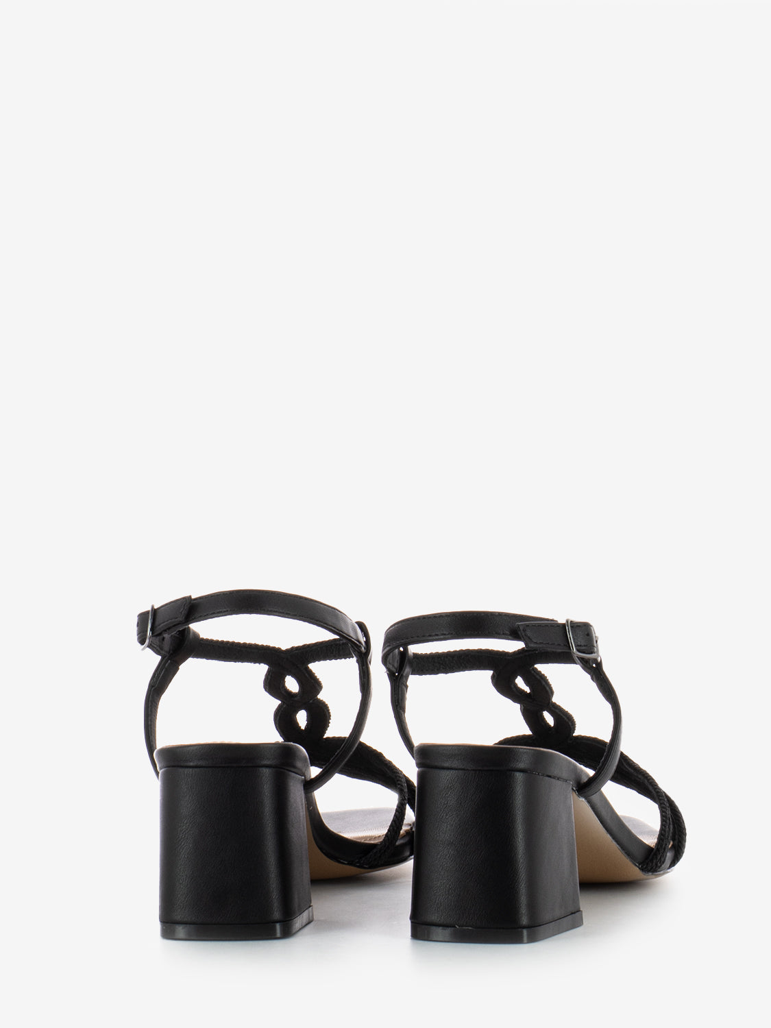 T.50 black braid sandals
