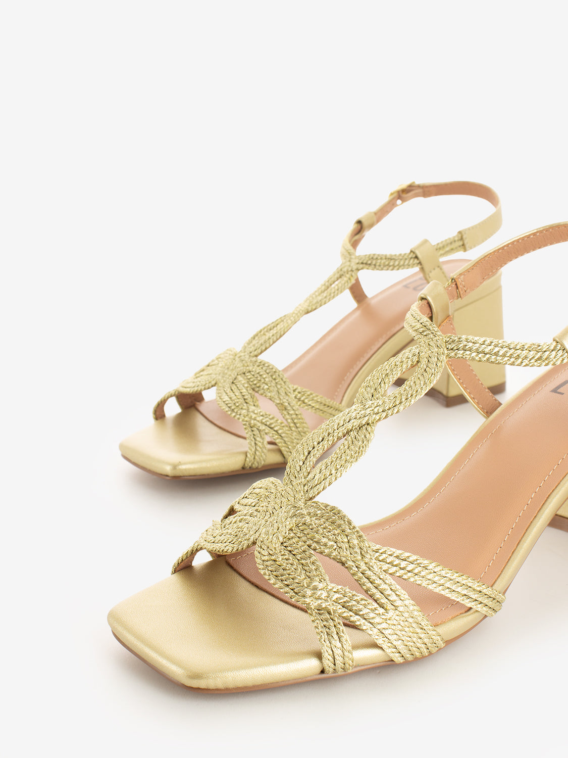 T.50 gold braid sandals