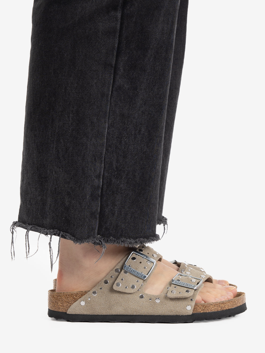 Arizona rivet suede taupe
