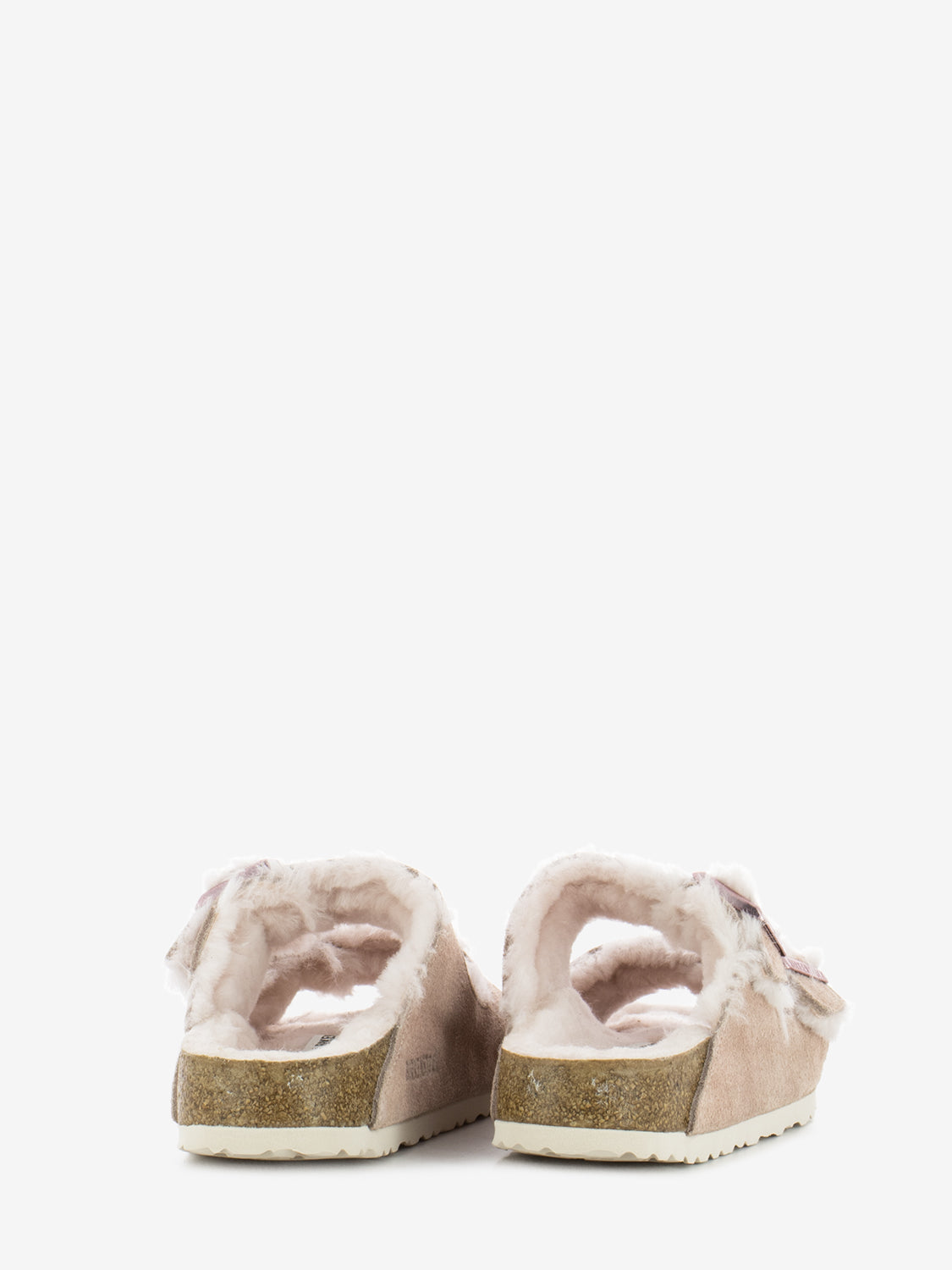 Arizona shearling light rose suede leather