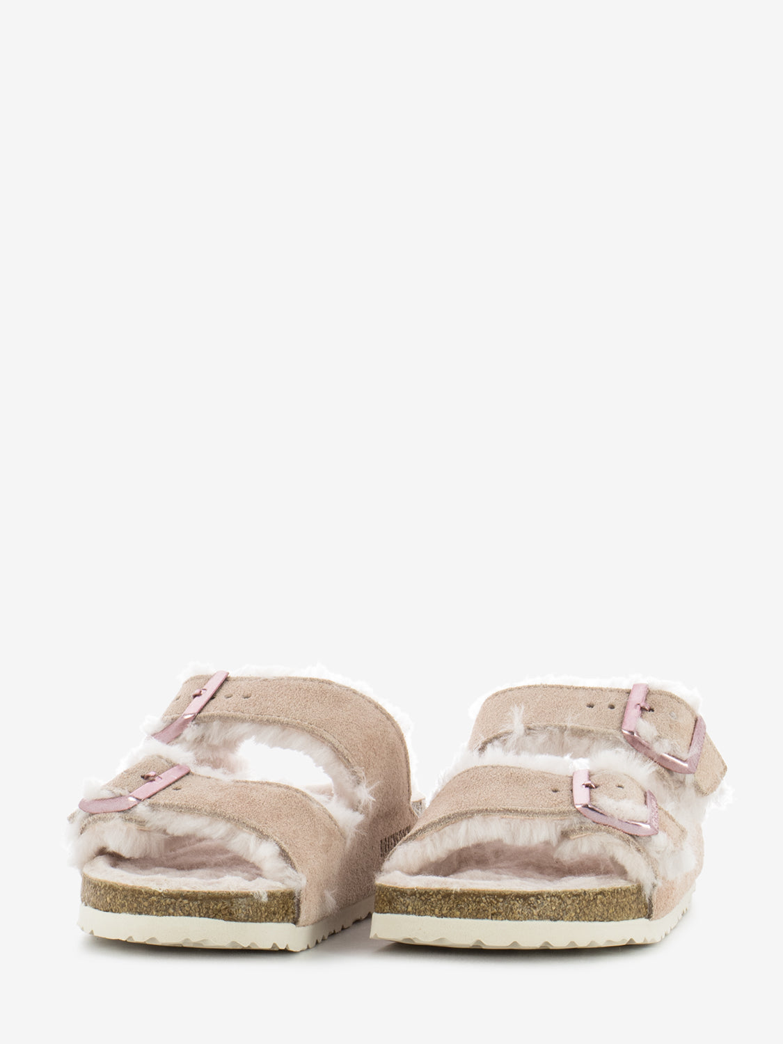 Arizona shearling light rose suede leather