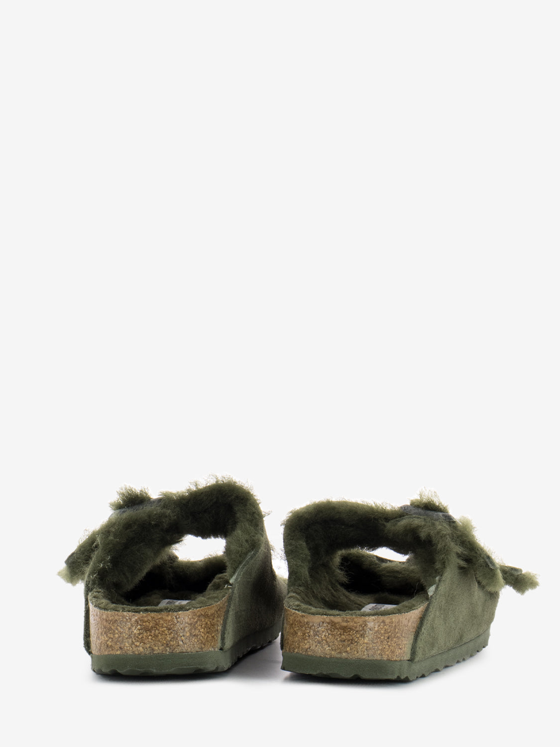 Arizona shearling thyme suede leather