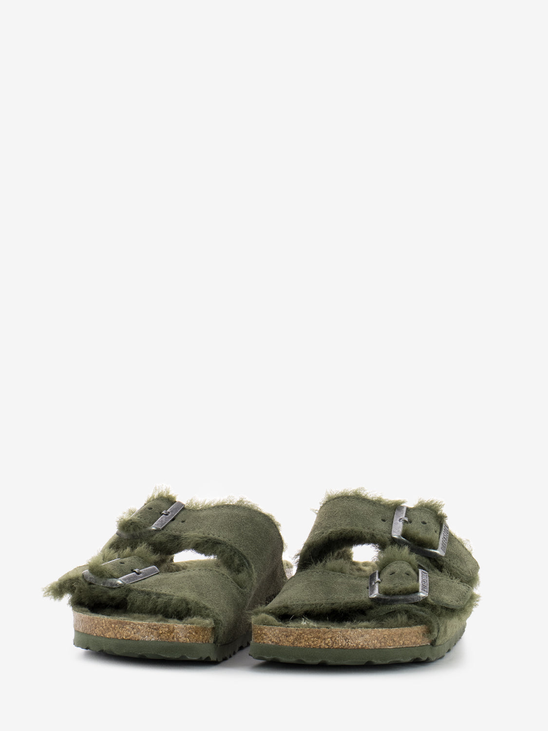 Arizona shearling thyme suede leather