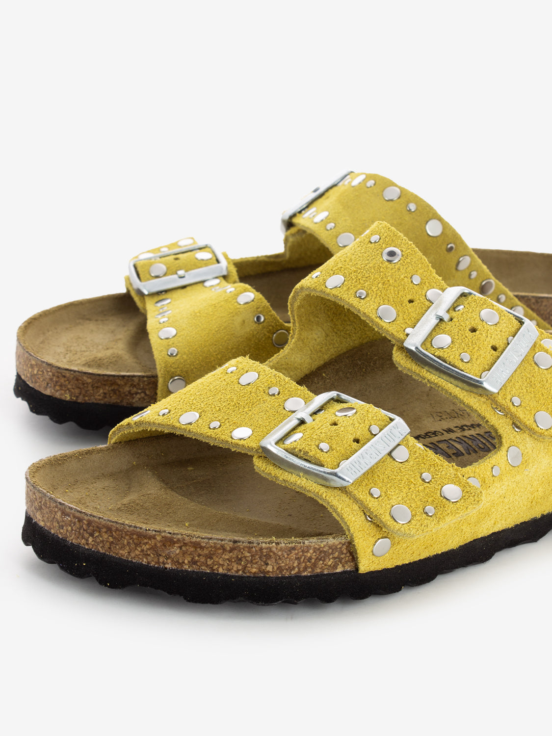 Arizona suede leather rivet ochre