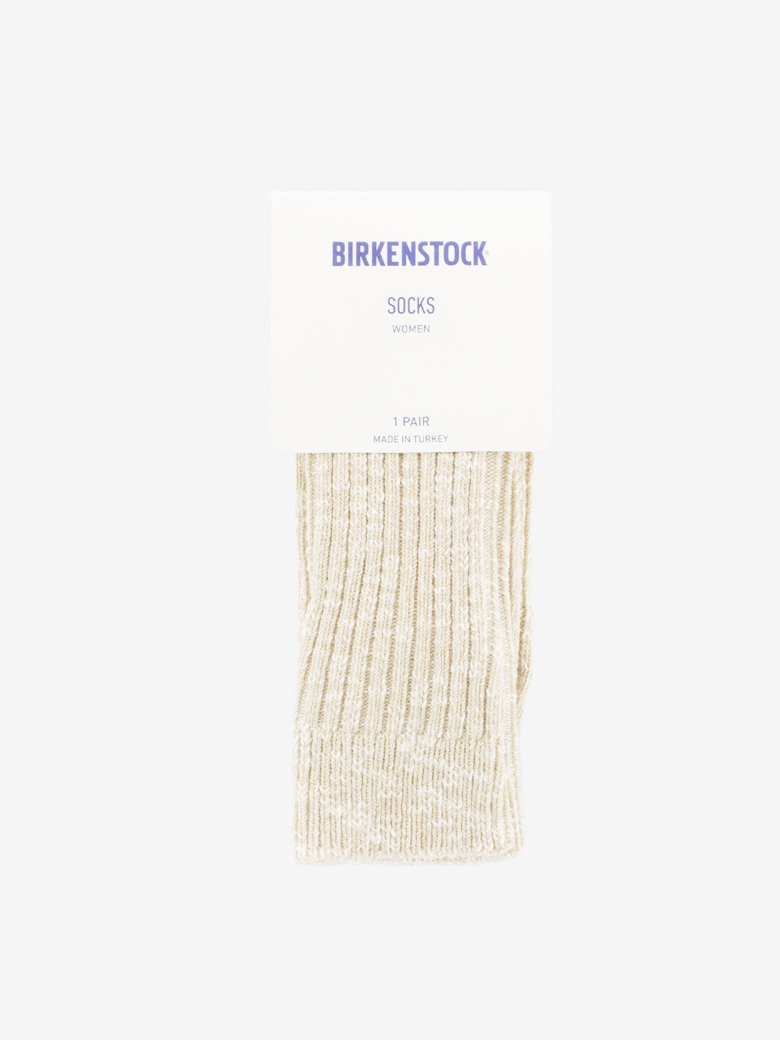 Calzini cotton slub beige / white