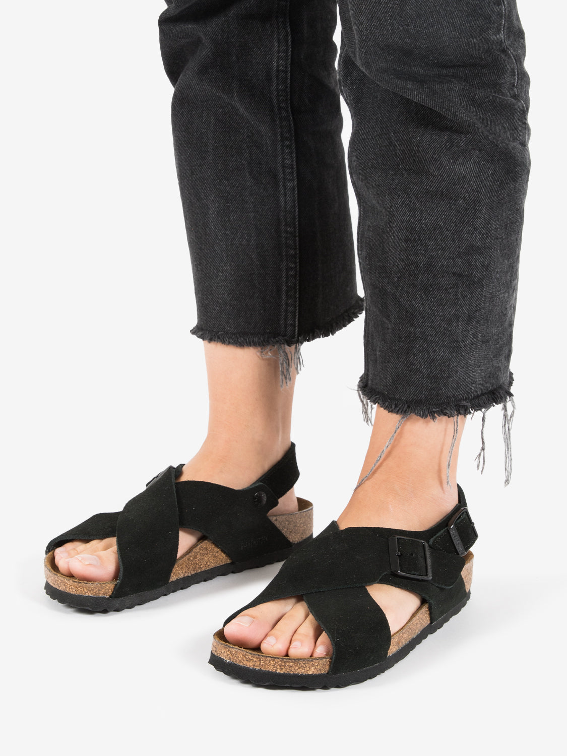Birkenstock Tulum Sandals Birkenstock Tulum Mink Black Suede VL