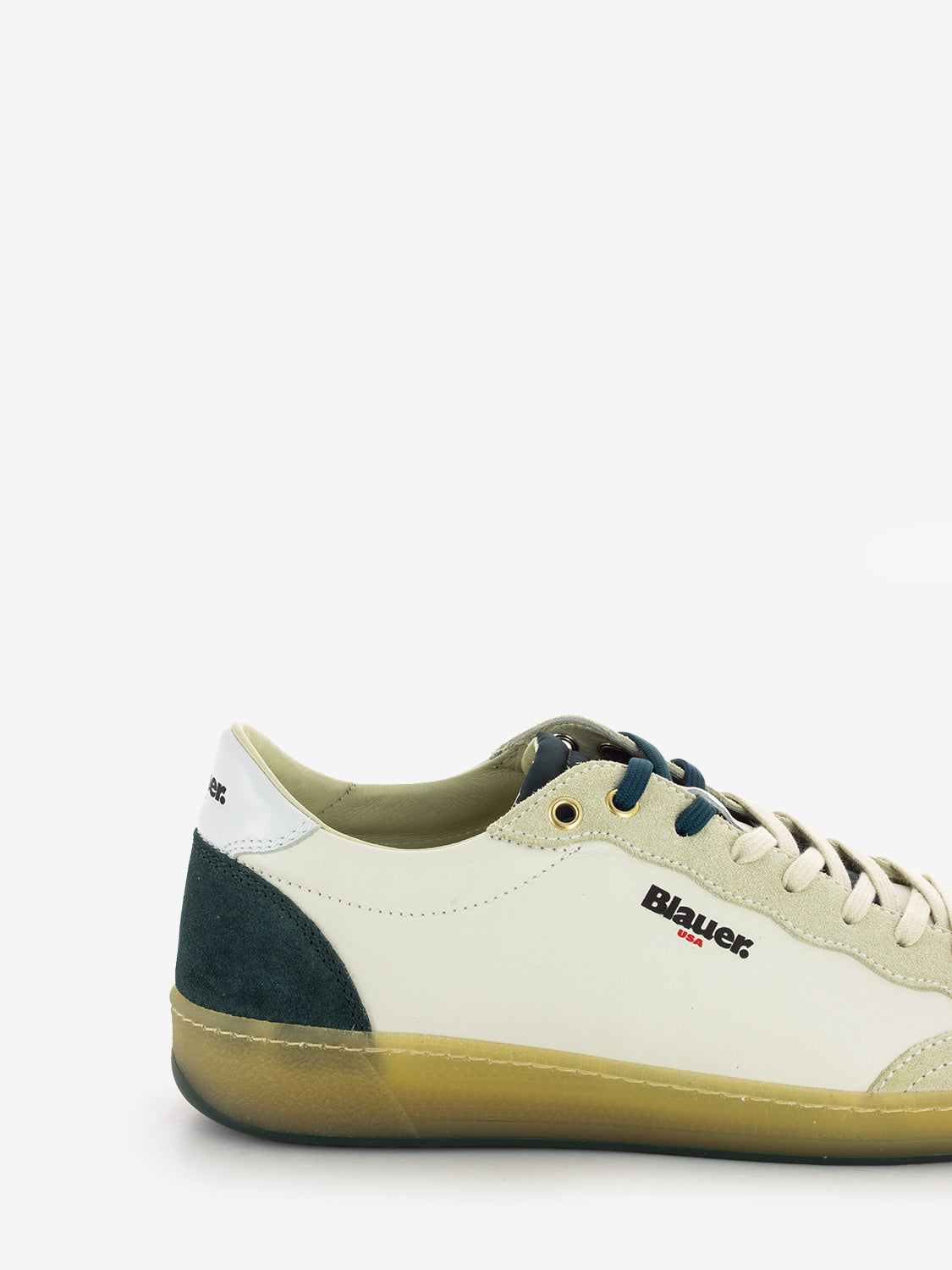 Sneakers M leather white / green