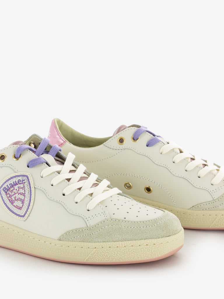 BLAUER - Sneakers Olympia W leather suede fantasy pink