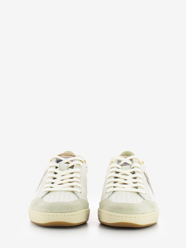 BLAUER - Sneakers Olympia W leather suede white / nude
