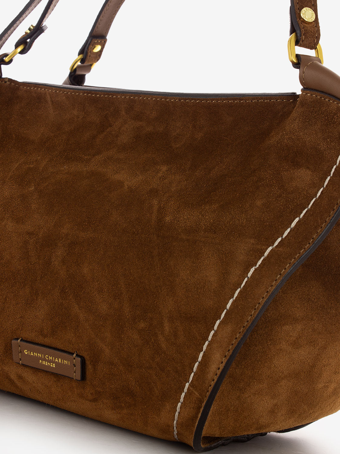 Borsa Bloom in pelle cognac