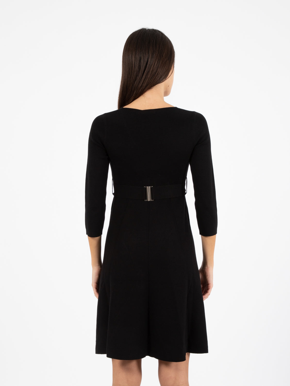 Black wide skirt dress