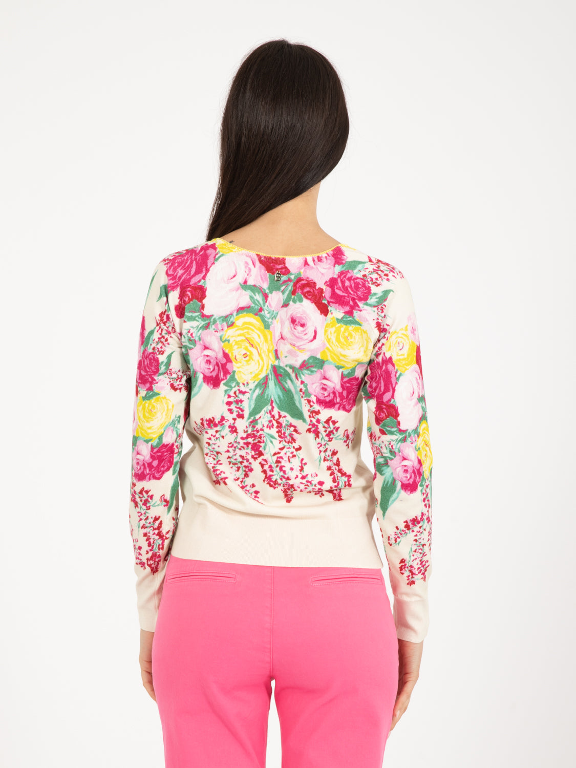 Cardigan painted flowers