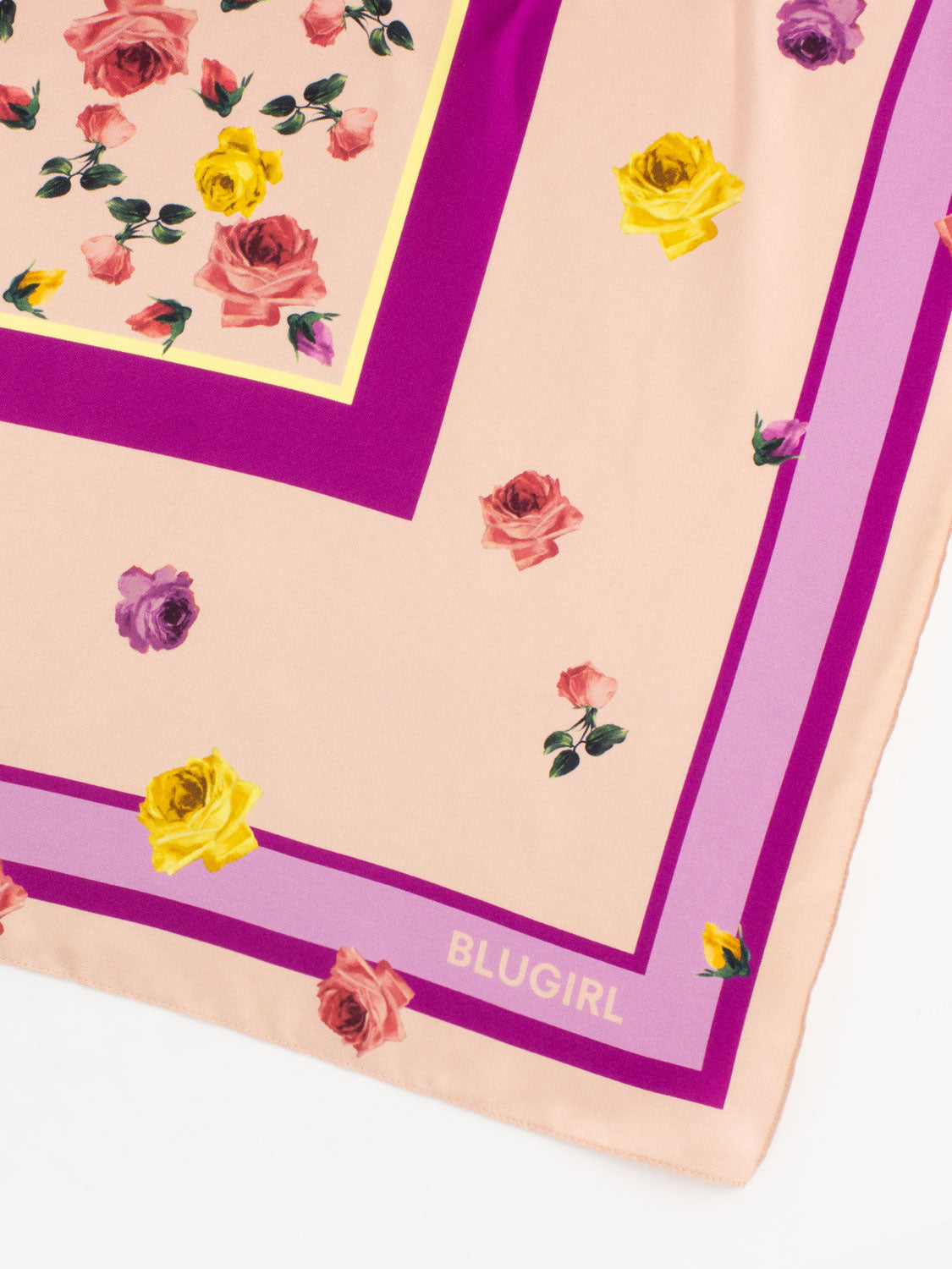 Rose silk scarf