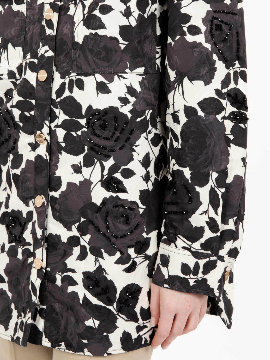 Giacca Field jacquard rose bianco / nero