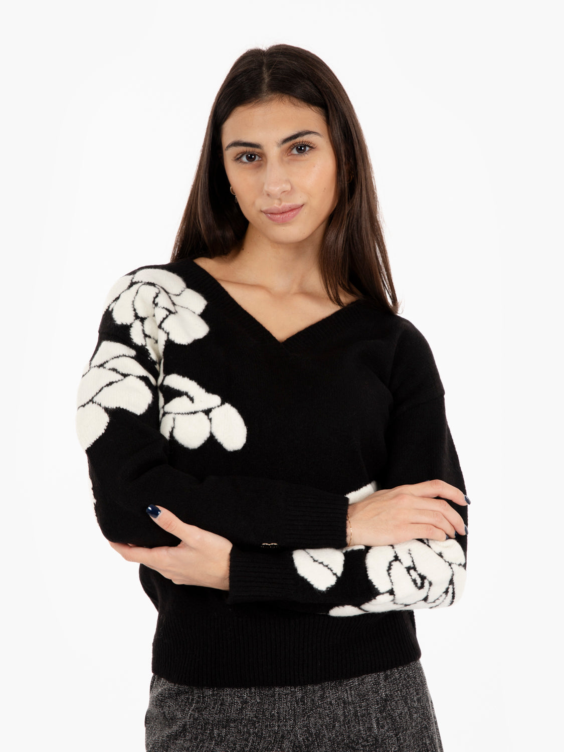 Black/Chalk Rose Double Use Sweater