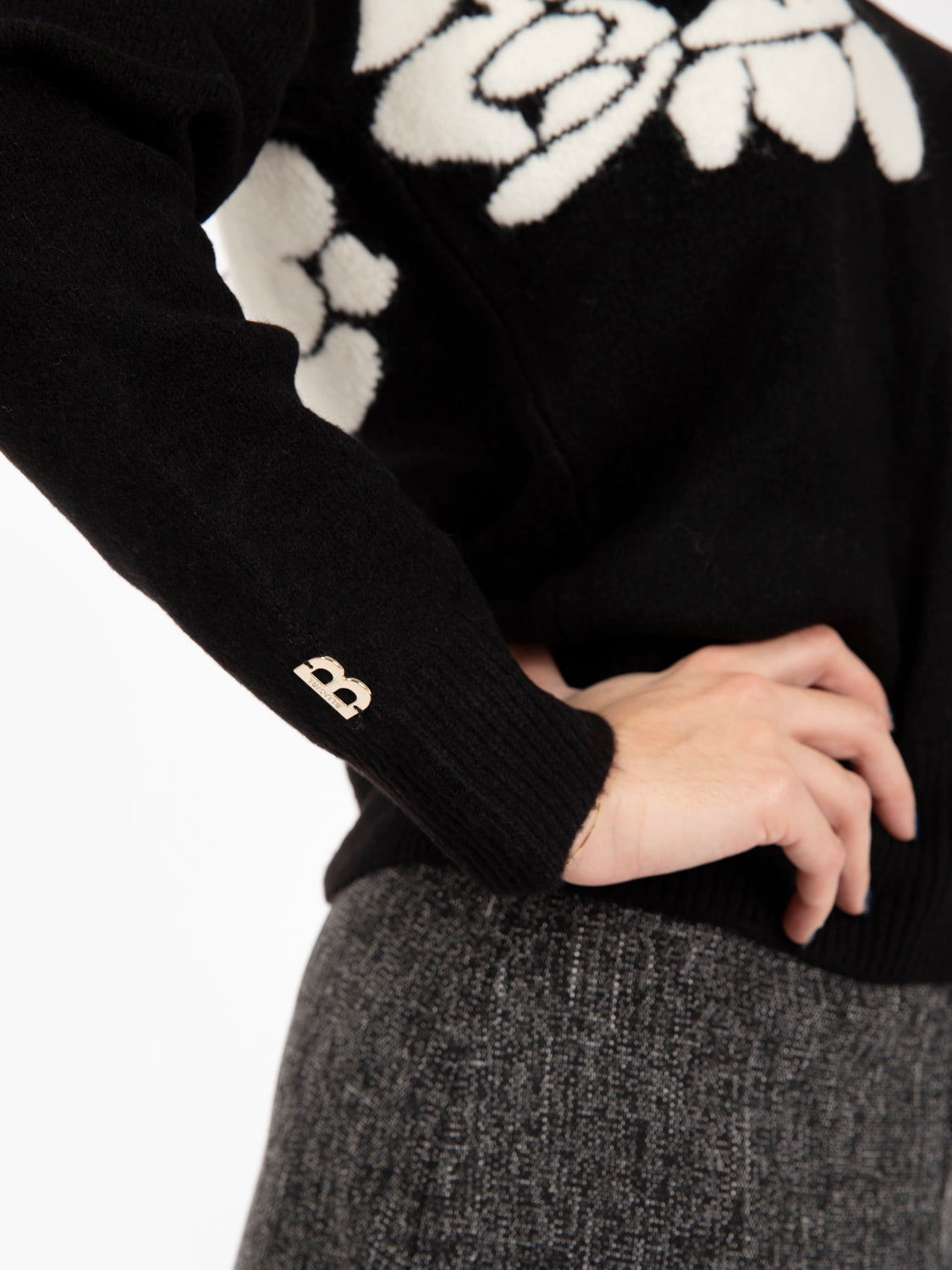Black/Chalk Rose Double Use Sweater