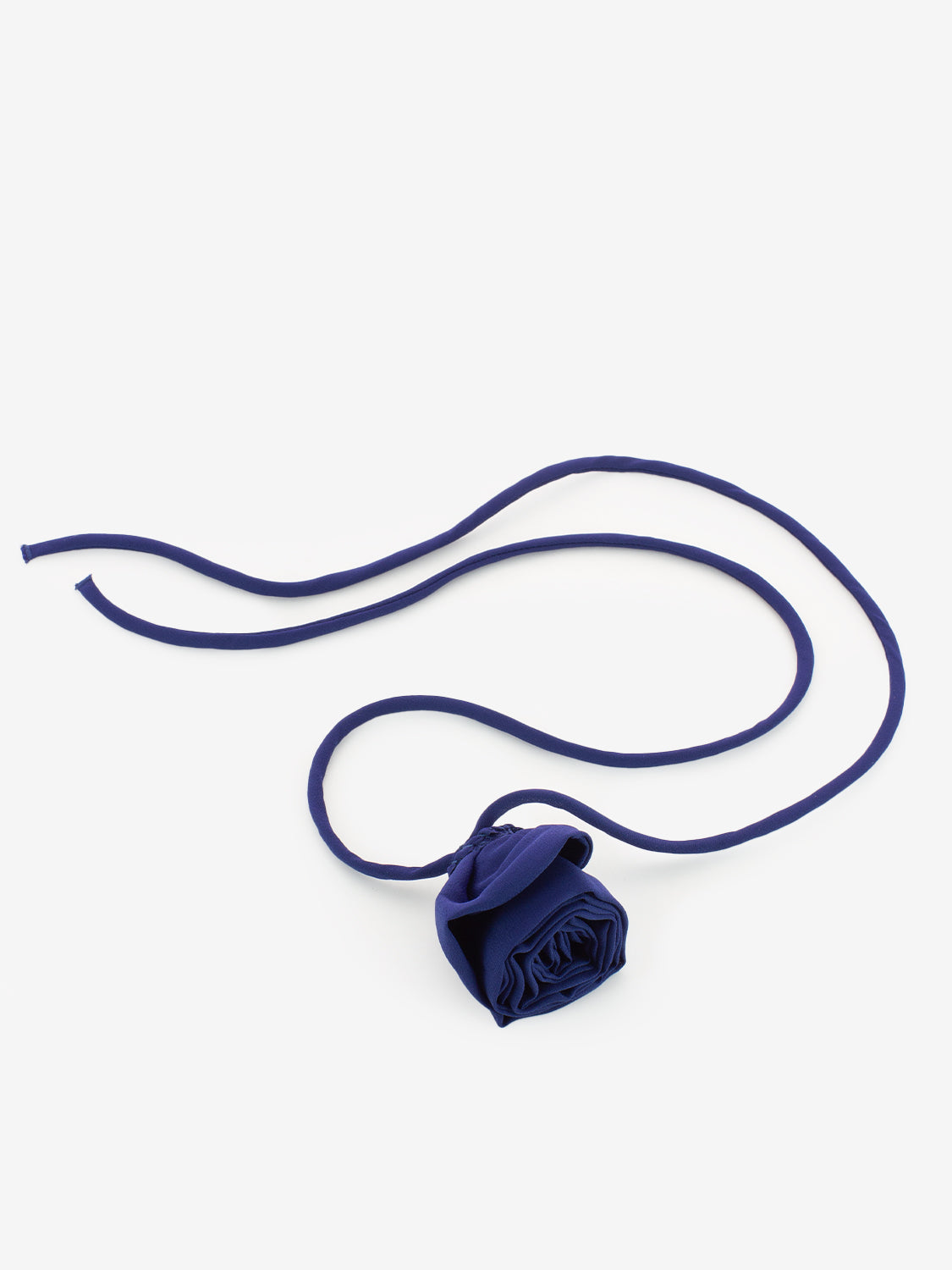 Lace shirt with ink blue pendant