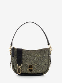 Natural / Black OP Print Shoulder Bag