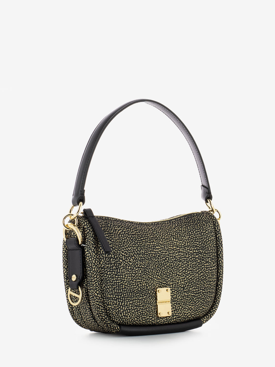 Borsa a tracolla stampa OP naturale / nero