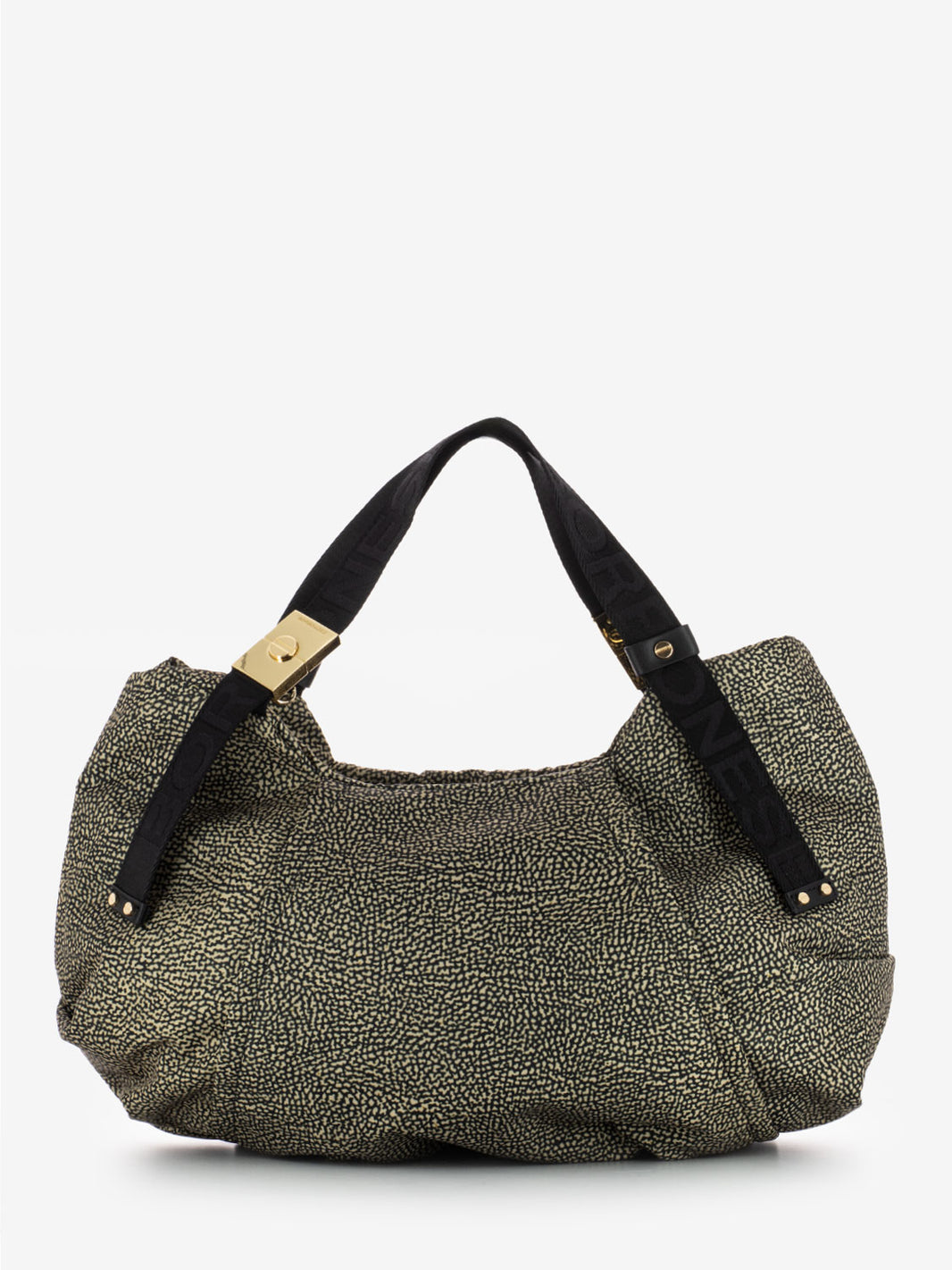 Borsa bauletto fold medium OP naturale / nero