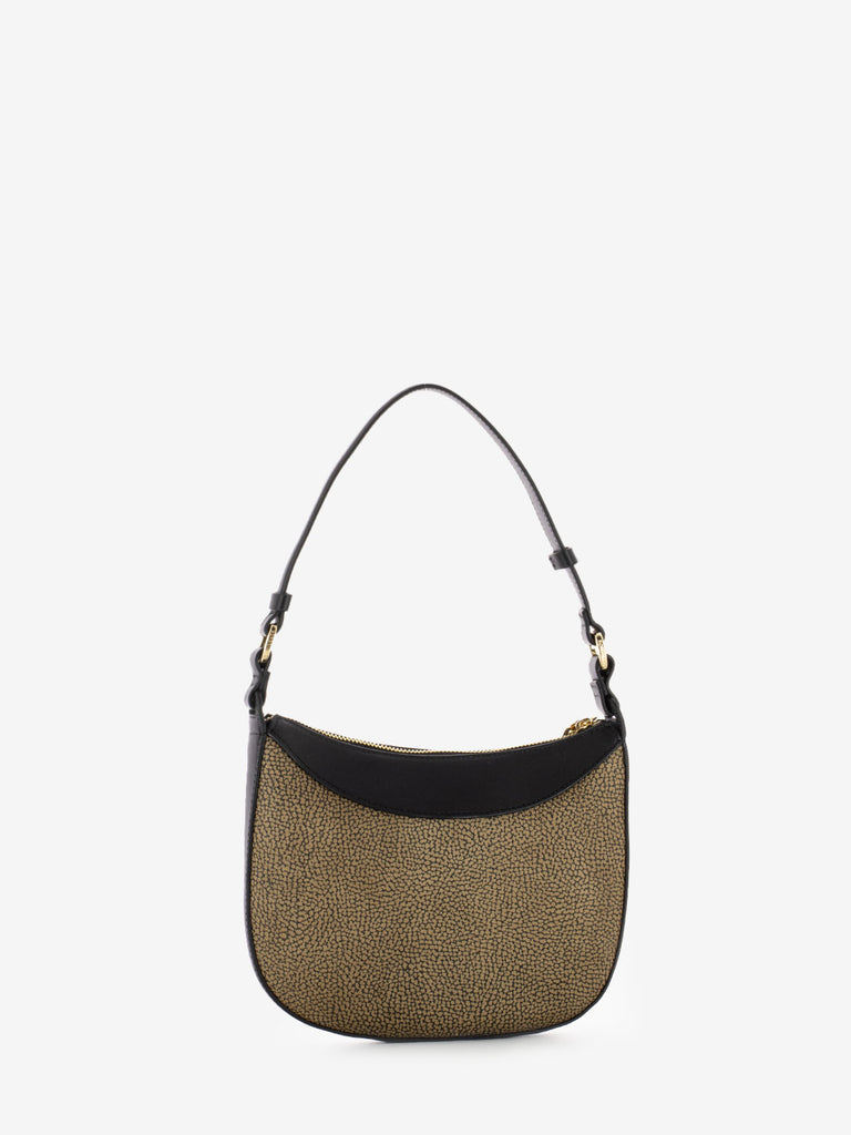 BORBONESE - Borsa hobo a spalla naturale / nero
