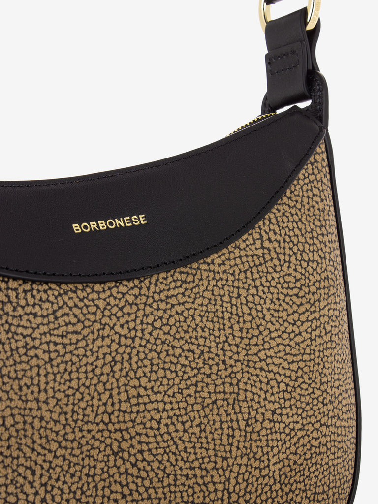 BORBONESE - Borsa hobo a spalla naturale / nero
