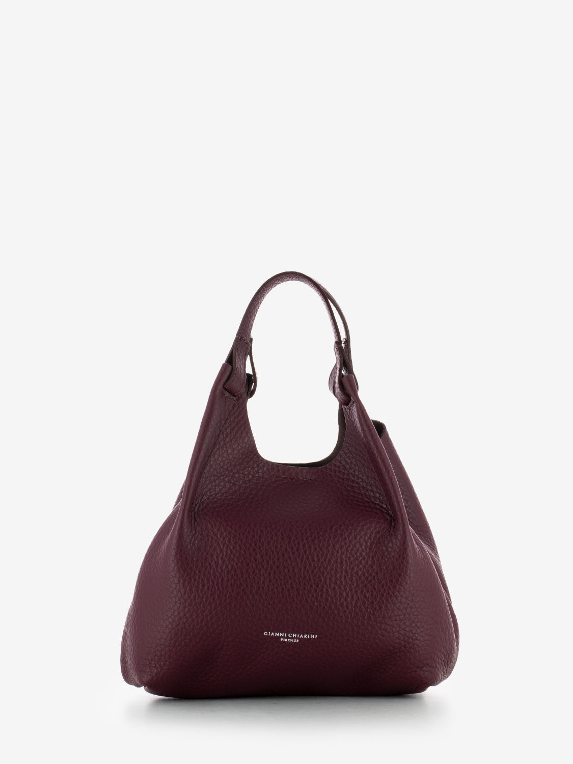 Borsa Dua in pelle wine berry / testa di moro