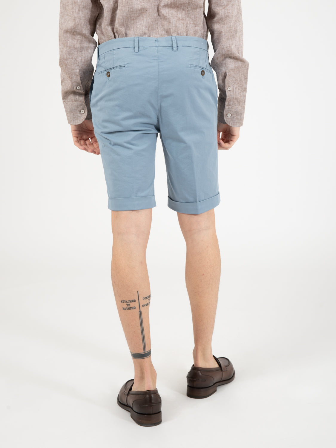 Bermuda in cotone azzurro