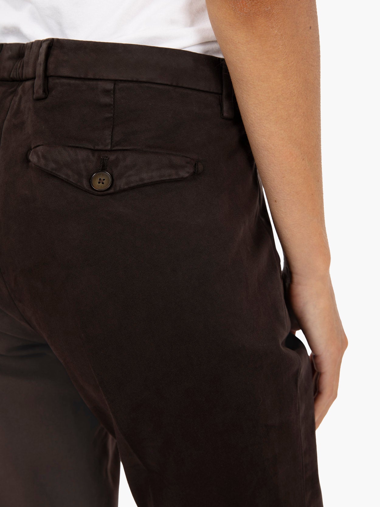 Nicole dark brown cigarette trousers