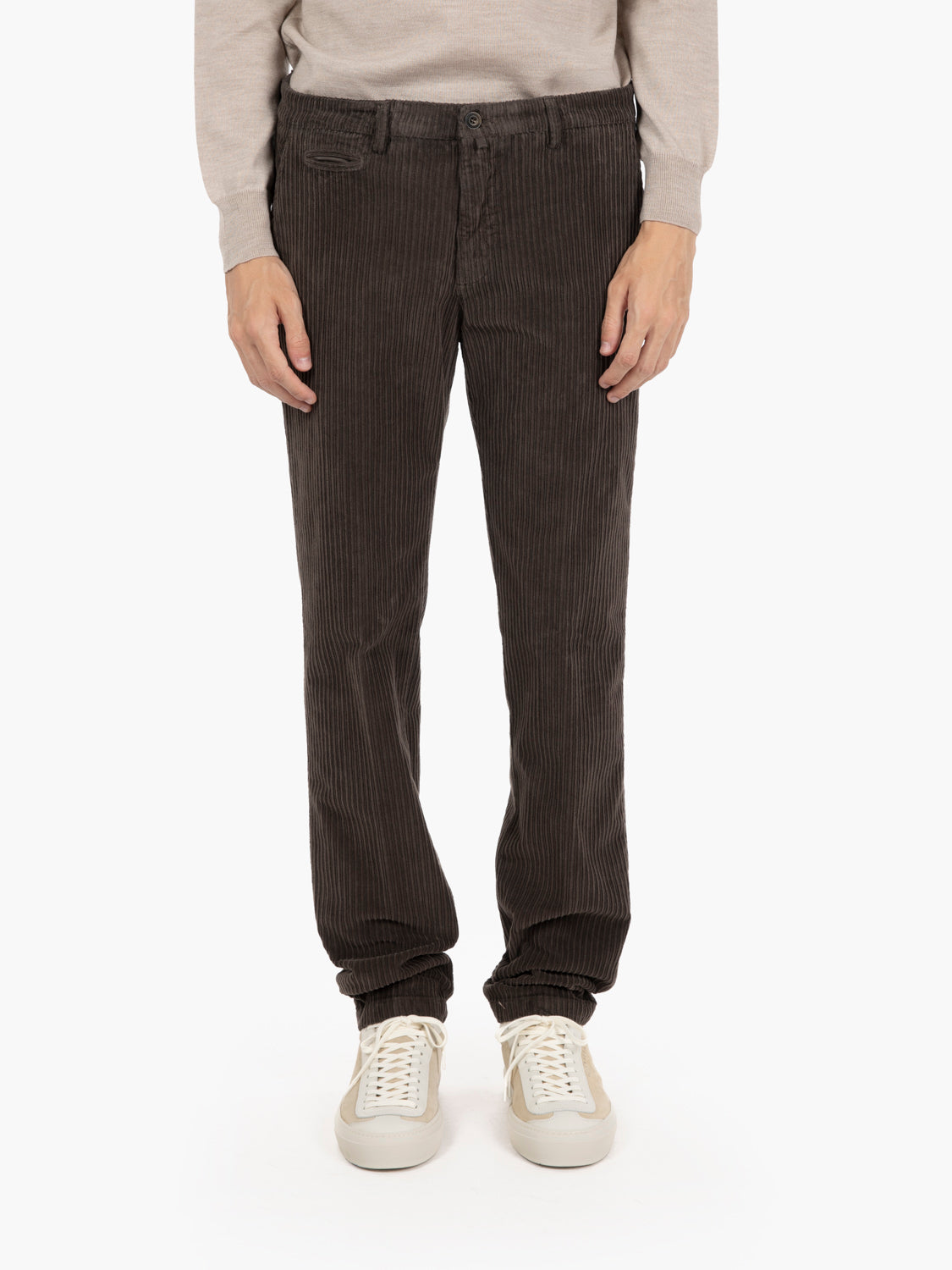 Pantaloni BG05 in cotone a coste camoscio