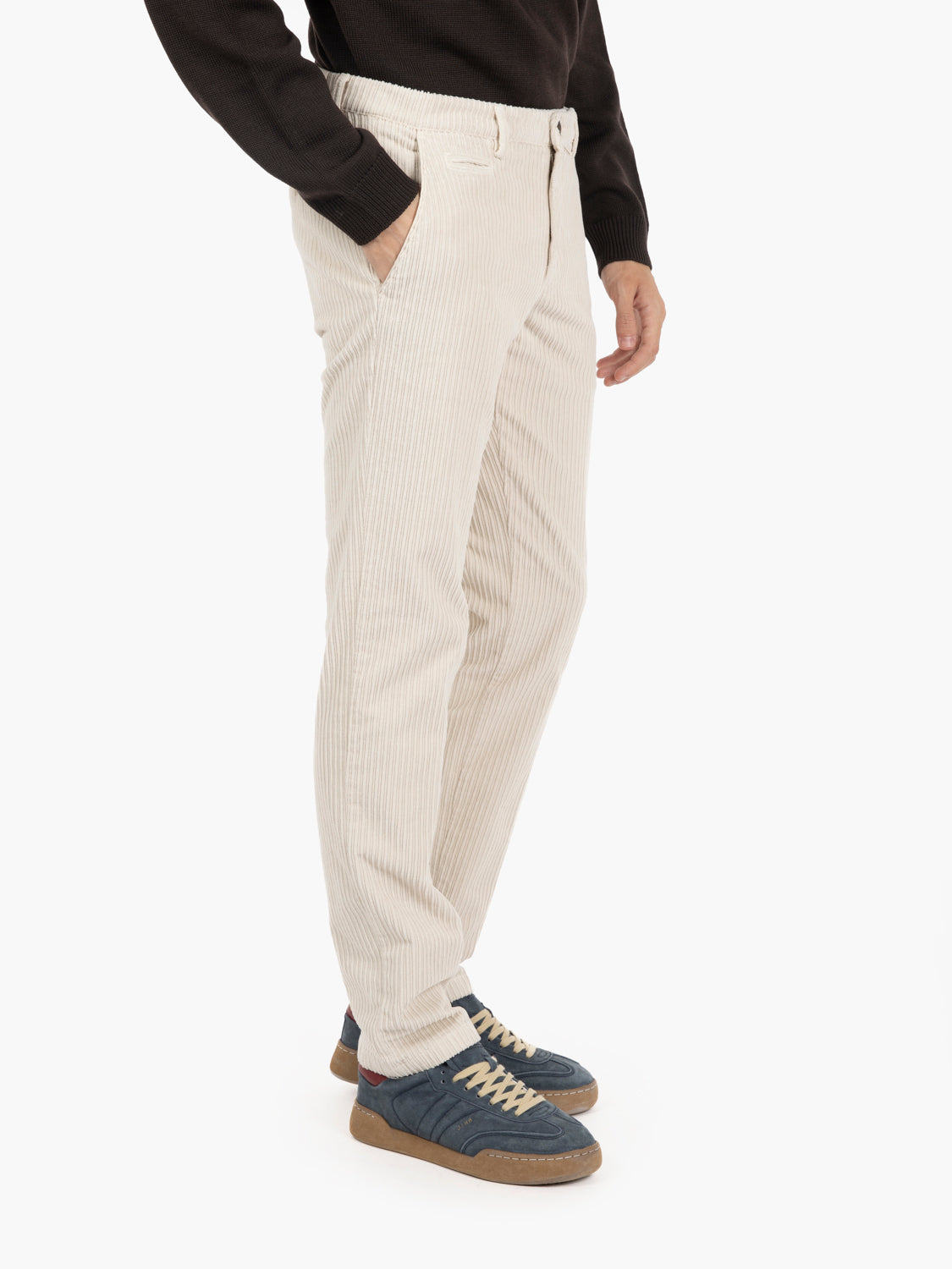 Pantaloni BG05 in cotone a coste lino