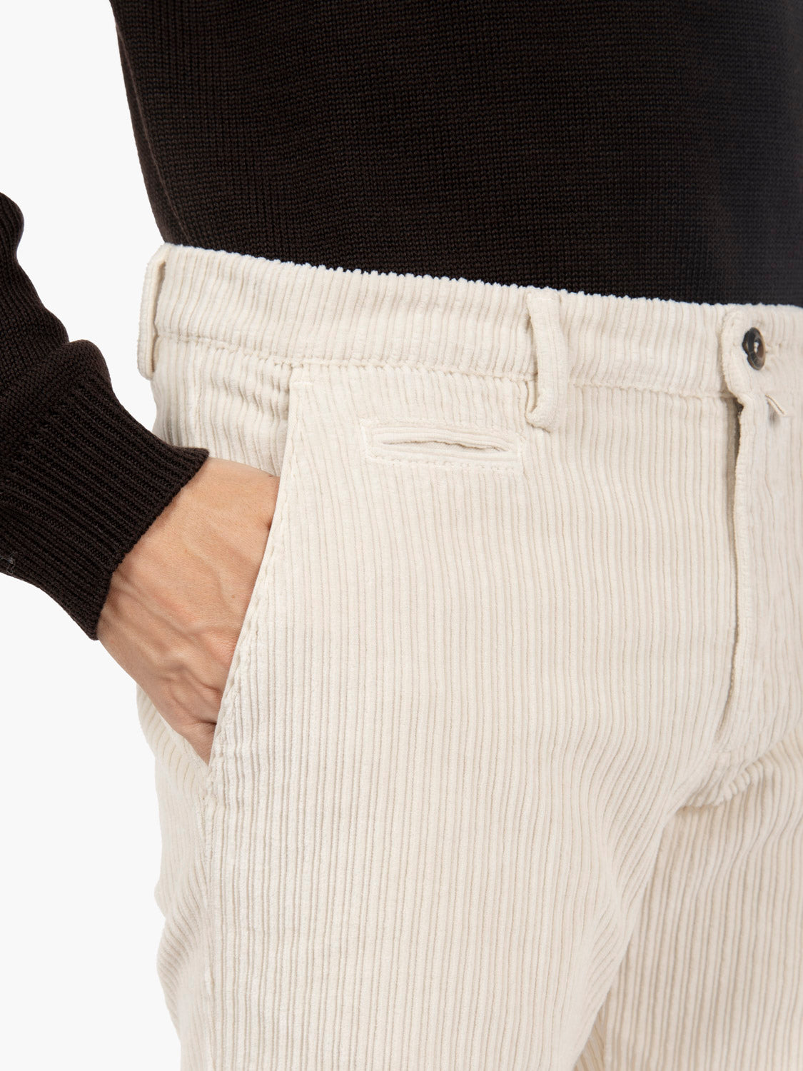 Pantaloni BG05 in cotone a coste lino