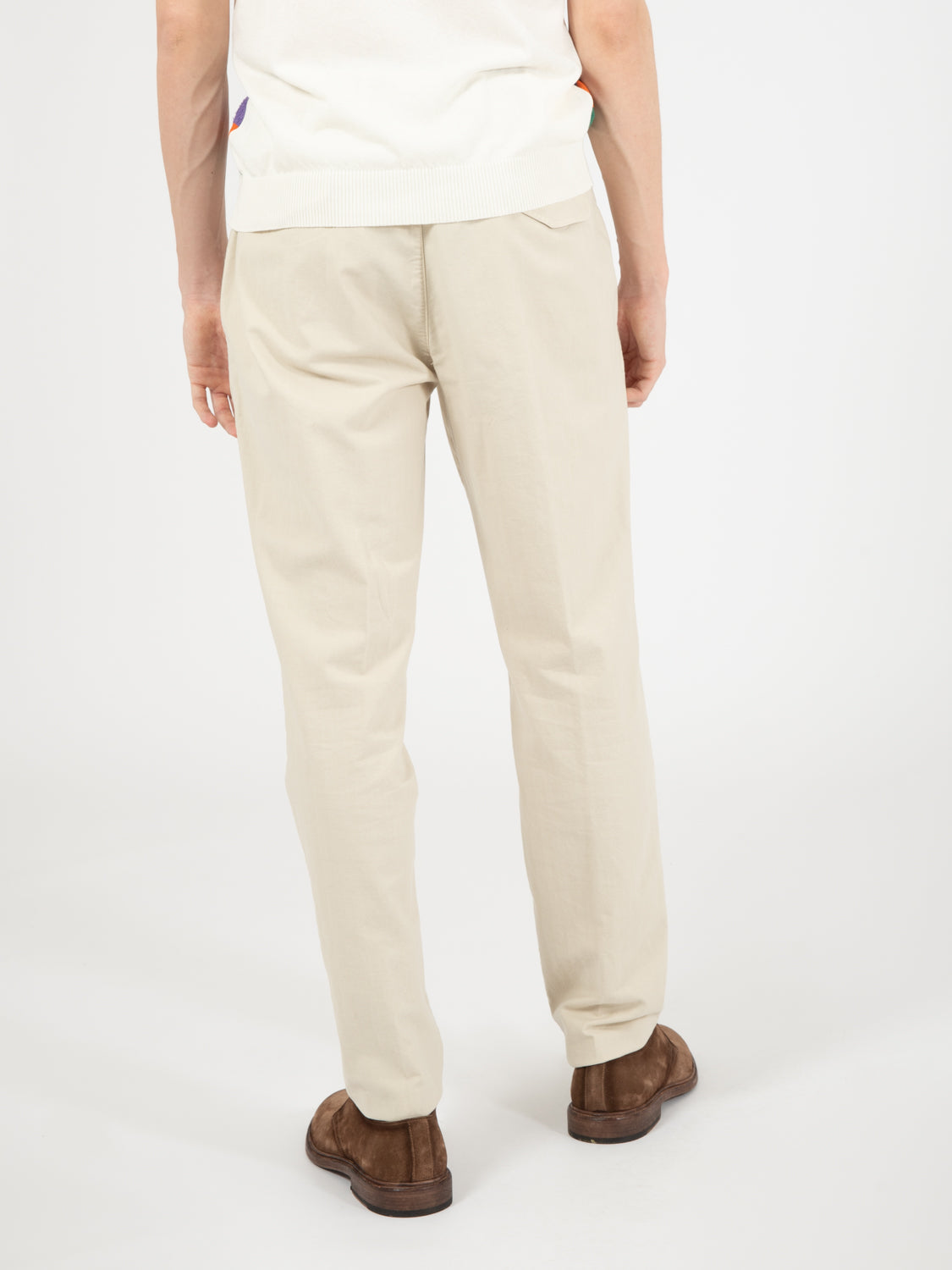 Pantaloni BG32 in cotone panna