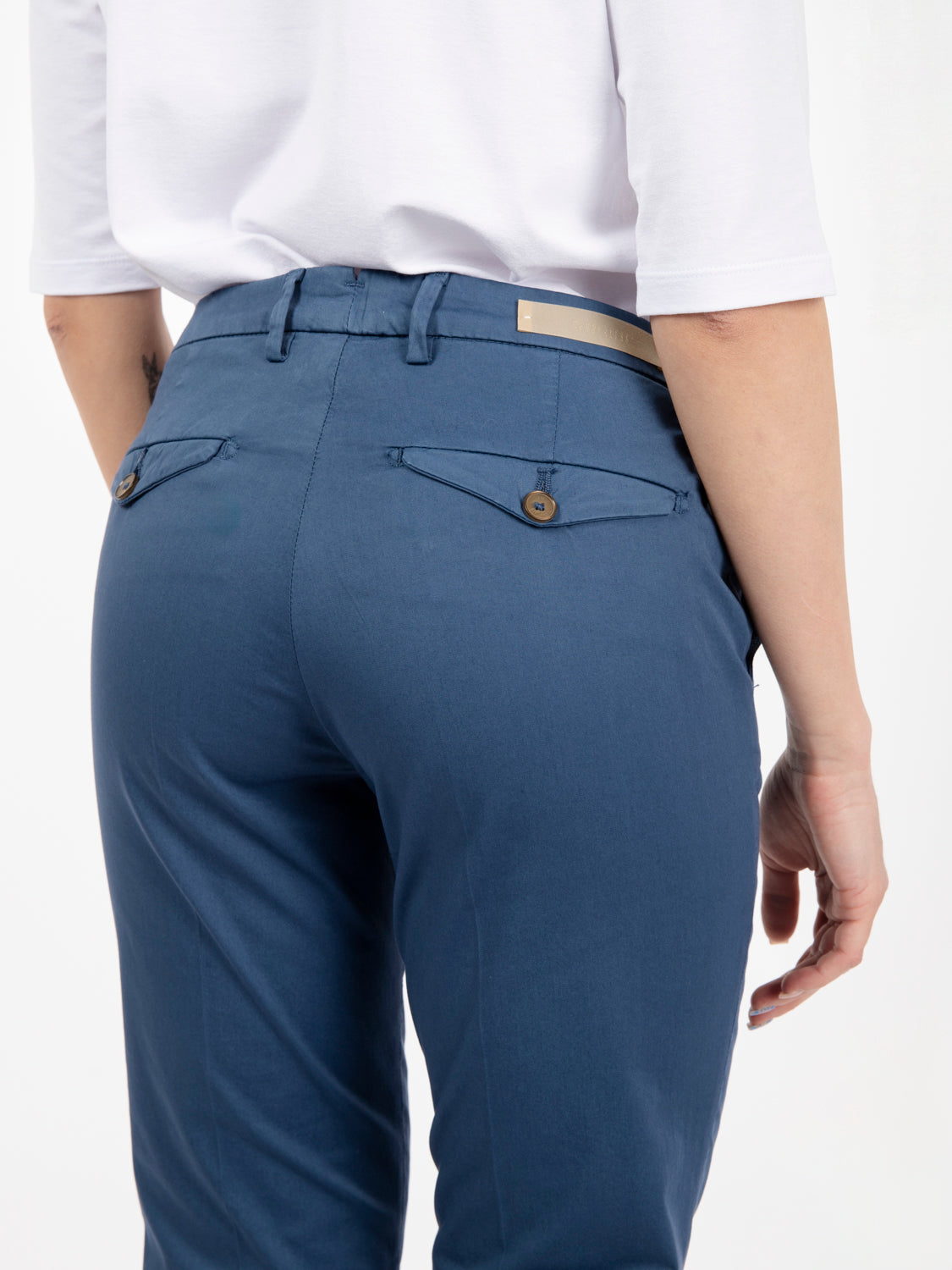 Pantaloni chino Nicole azzurri