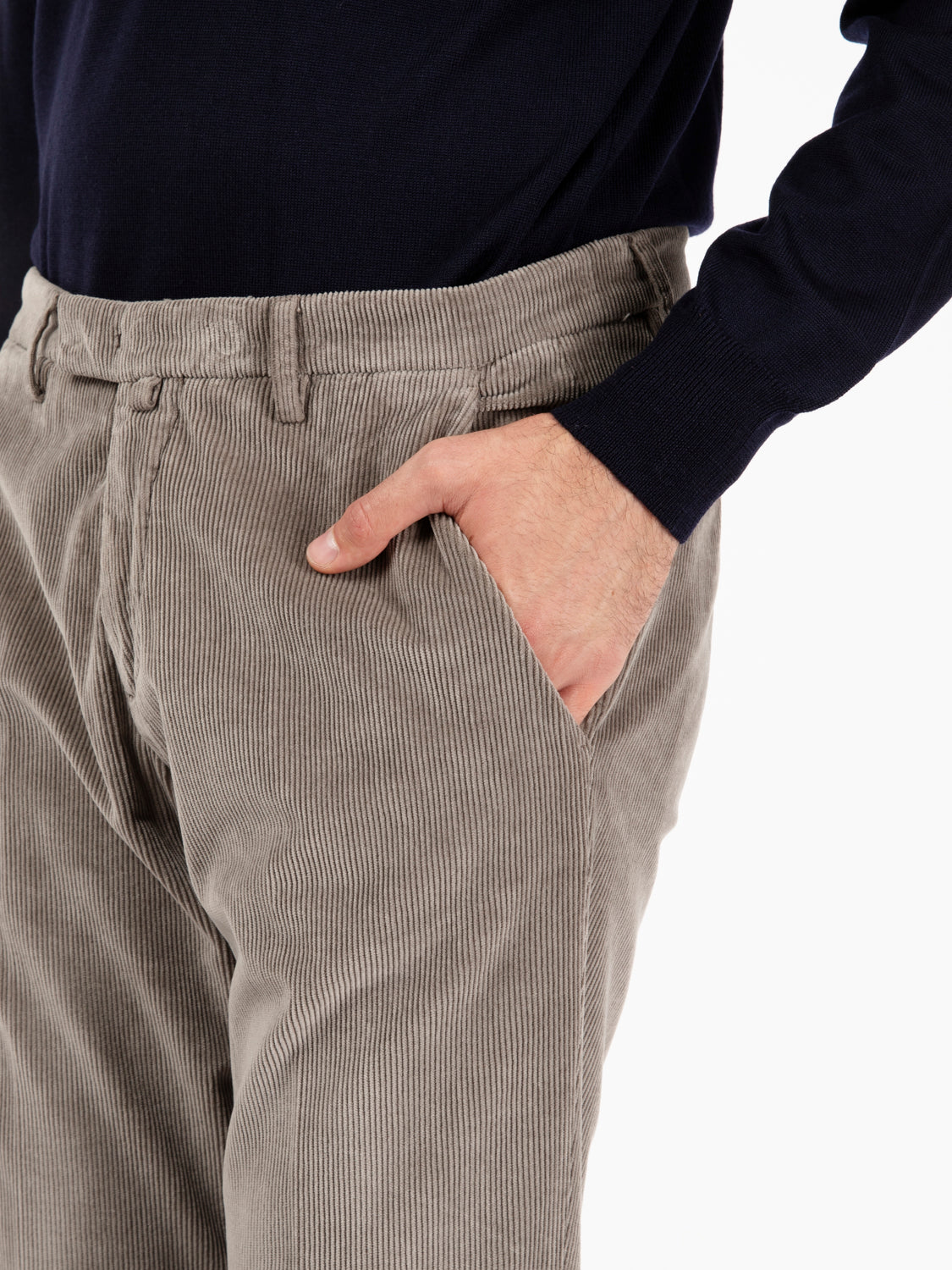 Pantaloni in velluto a costine biscuit